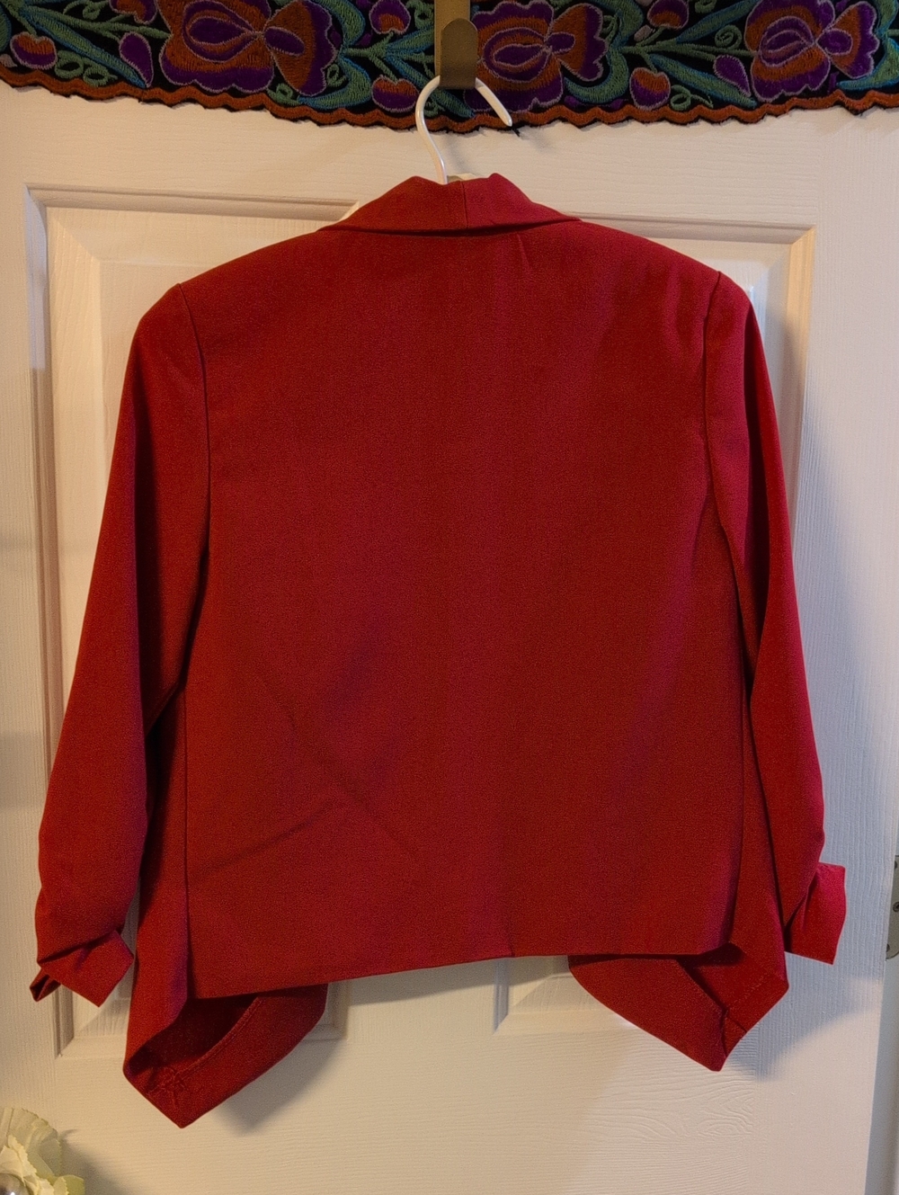Open-Front Red Blazer - Picture 6 of 6